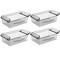 mDesign Large Wire Hanging Drawer Basket, Attach to Shelf - 4 Pack